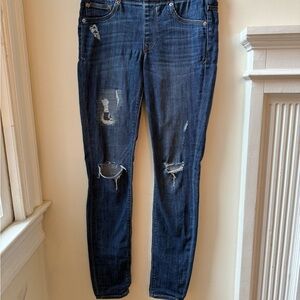 Express Distressed Legging Mid Rise Jeans